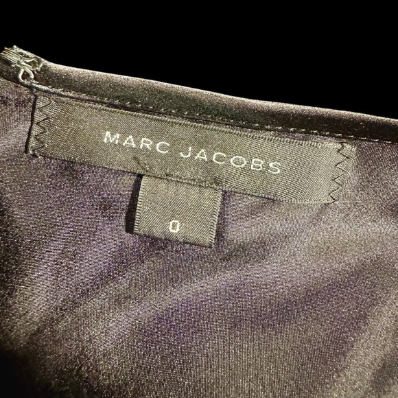 Marc Jacobs Vintage Black Wool & Silk Blend Textured Jacquard Midi Dress Size 0 - Picture 2 of 15